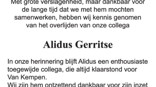 In memoriam Alidus Gerritse